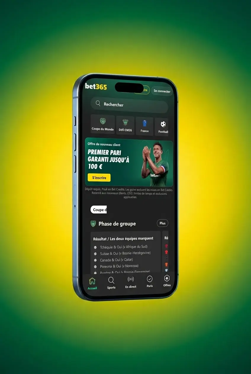 Guide étapes activation code bonus Bet365 France lors inscription et premier dépôt