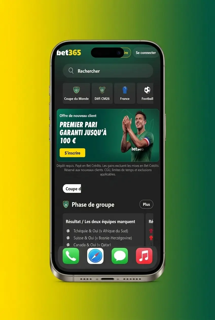 Guide étapes pour activer un bonus Bet365 en France, de l'inscription au dépôt minimum de 5 EUR