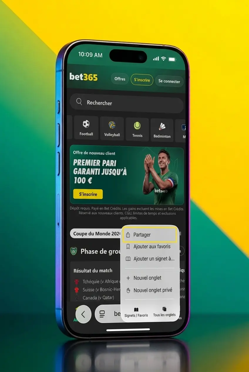 Installation de l'application Bet365 PWA sur iPhone iOS en 5 étapes via Safari