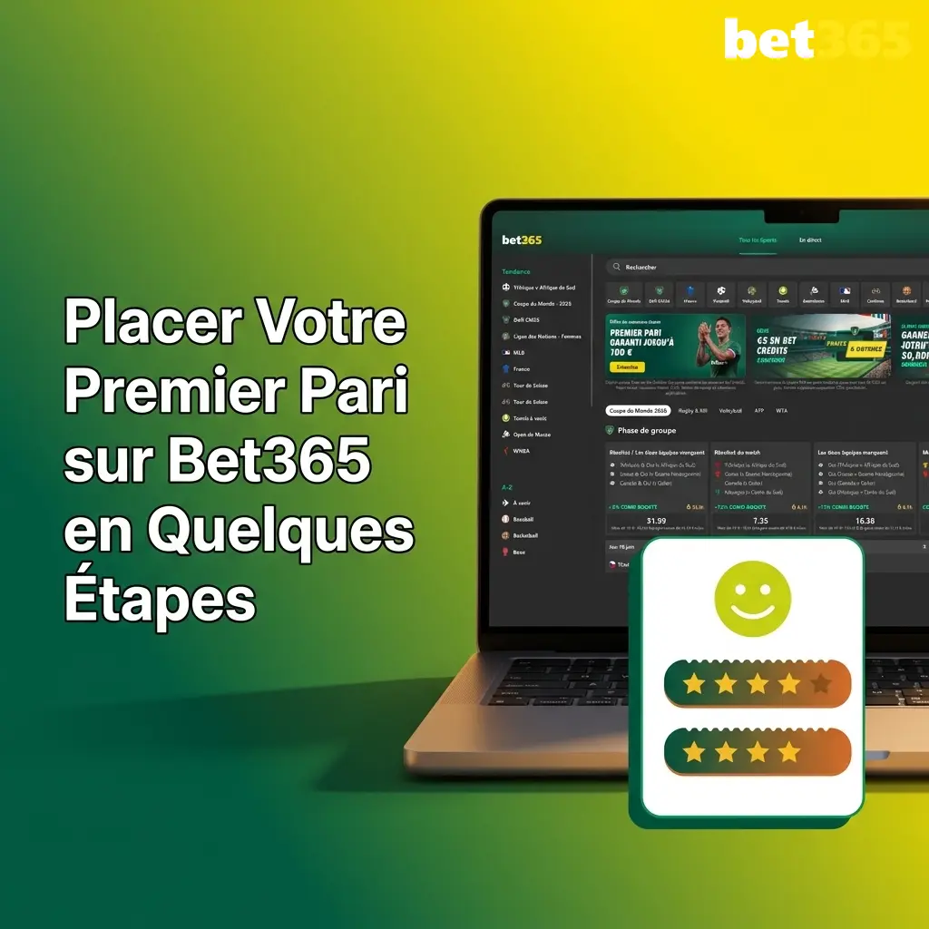 Guide étape par étape pour placer son premier pari sportif sur Bet365 en France