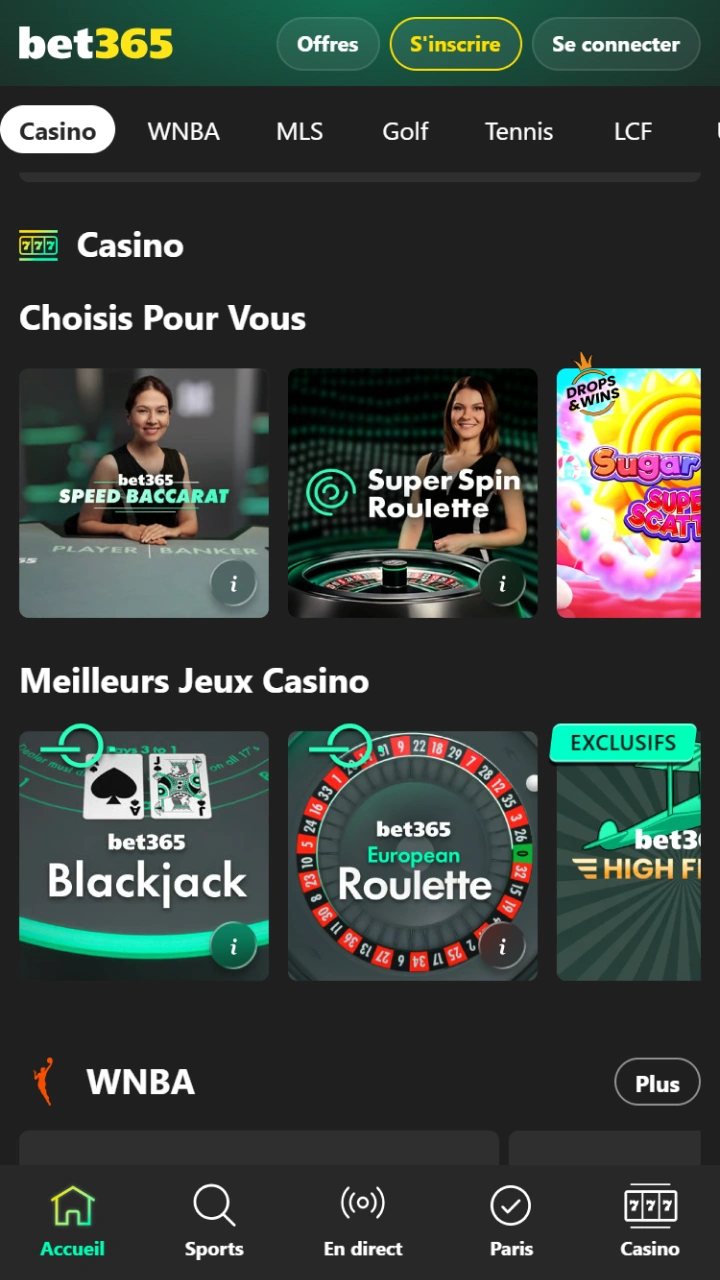 Découvrez une large gamme de machines à sous passionnantes sur Bet365 Casino.