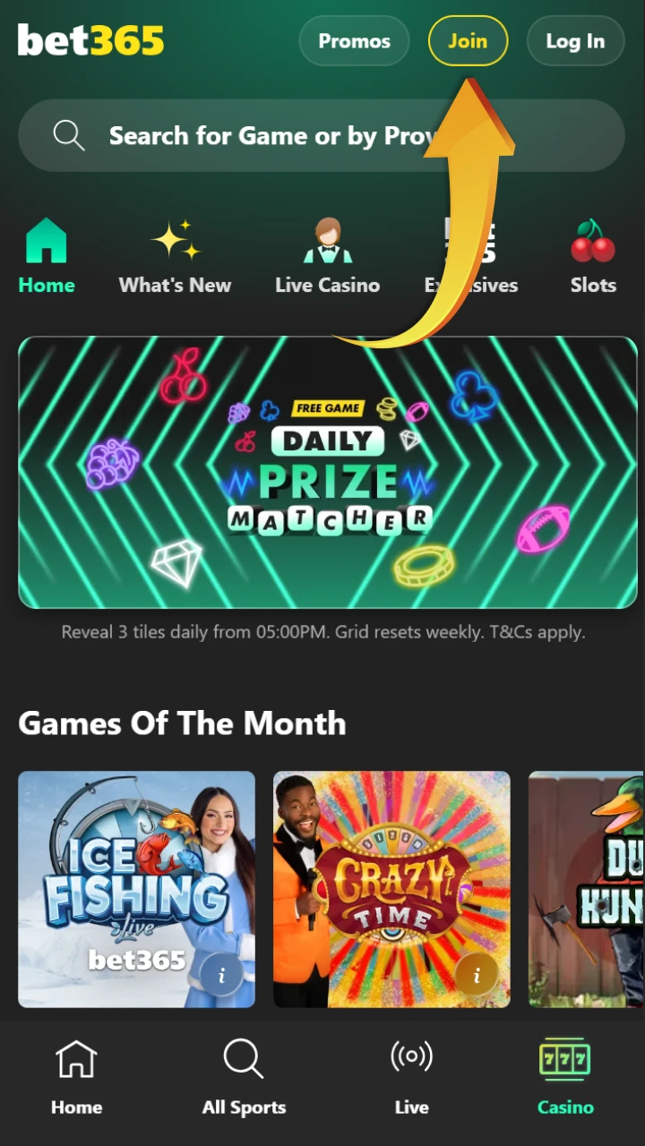Découvrez une sélection impressionnante de jeux passionnants et d'offres quotidiennes sur Bet365.