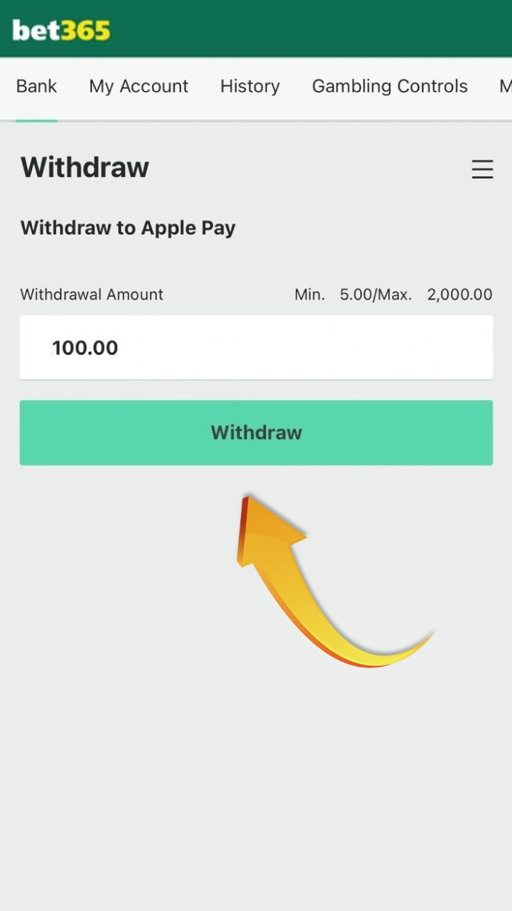 Confirmez votre demande de retrait pour recevoir rapidement vos gains accumulés sur Bet365.